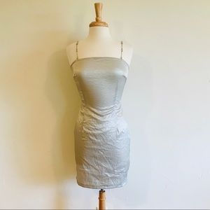 Vintage Silver Dress (Size Medium)